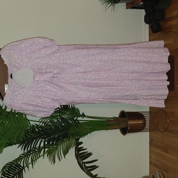 Who What Wear Linen Blend Floral Maxi Dress - Picture 4 of 6